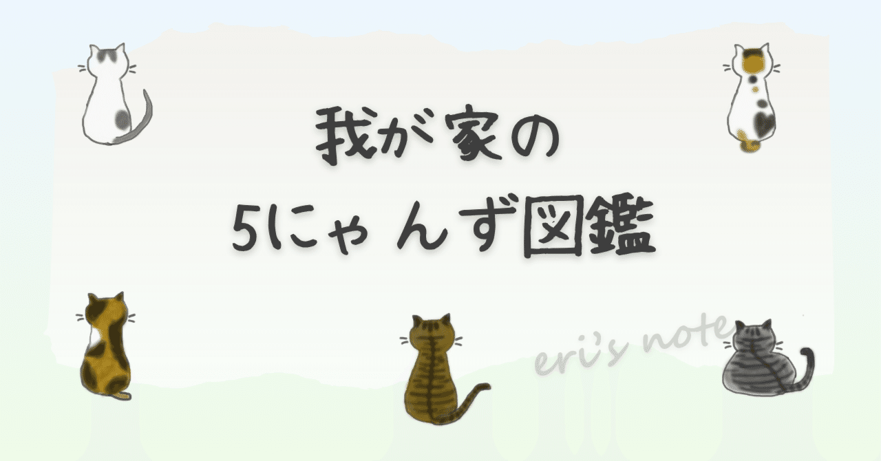 我が家の5にゃんず図鑑🐾｜eri