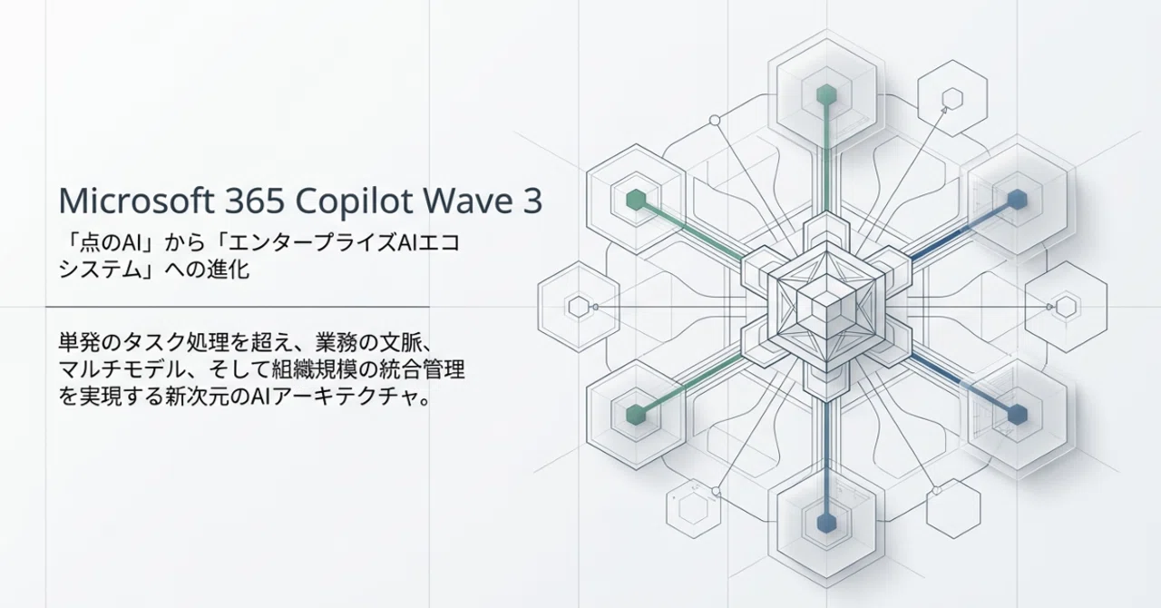 Microsoft 365 Copilot Wave 3 の全貌：アプリ統合からエージェント管理「Agent 365」まで｜TechSage