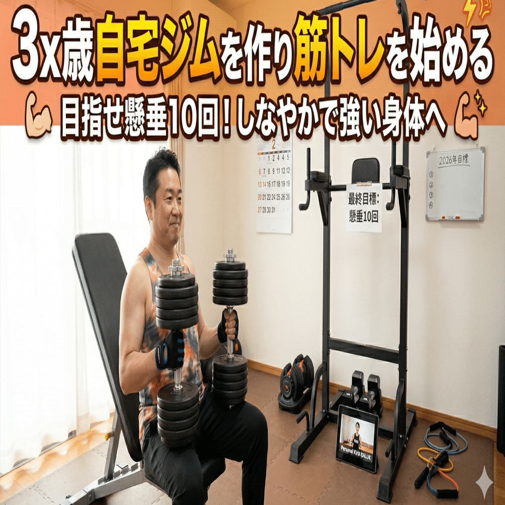 3x歳自宅ジムを作り筋トレをはじめる｜あずき