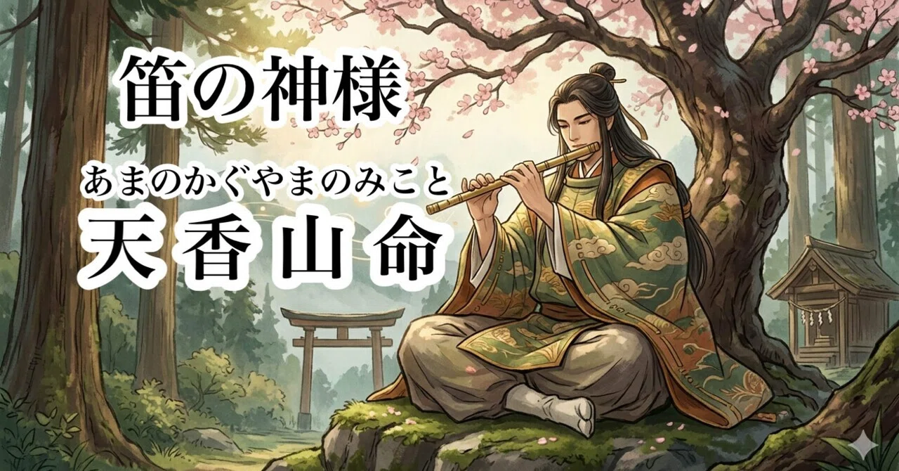 笛の神様】『天香山命』｜笛吹き 竹志