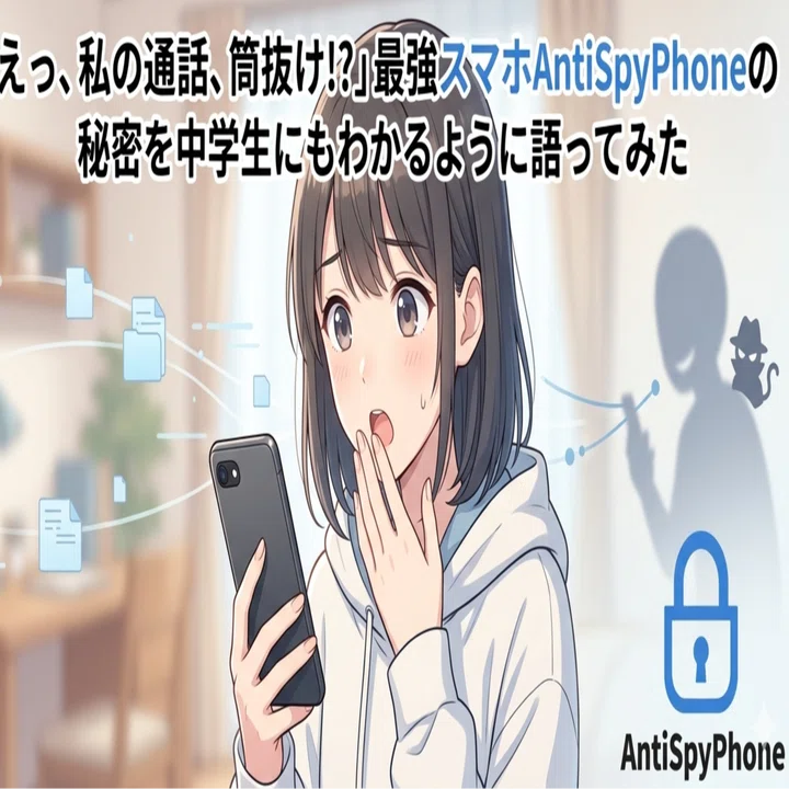 えっ、私の通話、筒抜け!?」最強スマホAntiSpyPhoneの秘密を中学生にも 