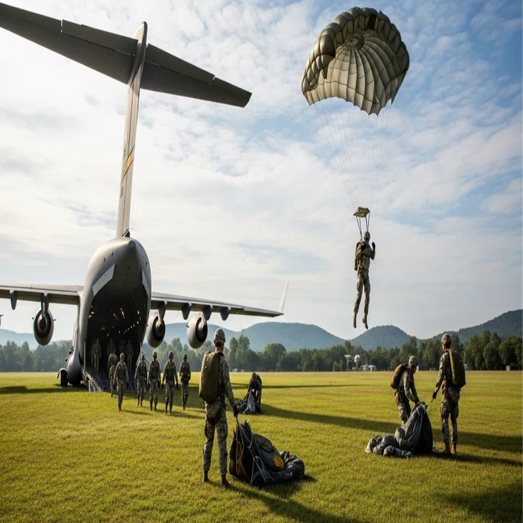 ア*ブ様 師団・旅団の解説　陸戦学会 用語集: 「（アメリカ陸軍の）第82空挺師団」 ＜－ 今回イランに投入