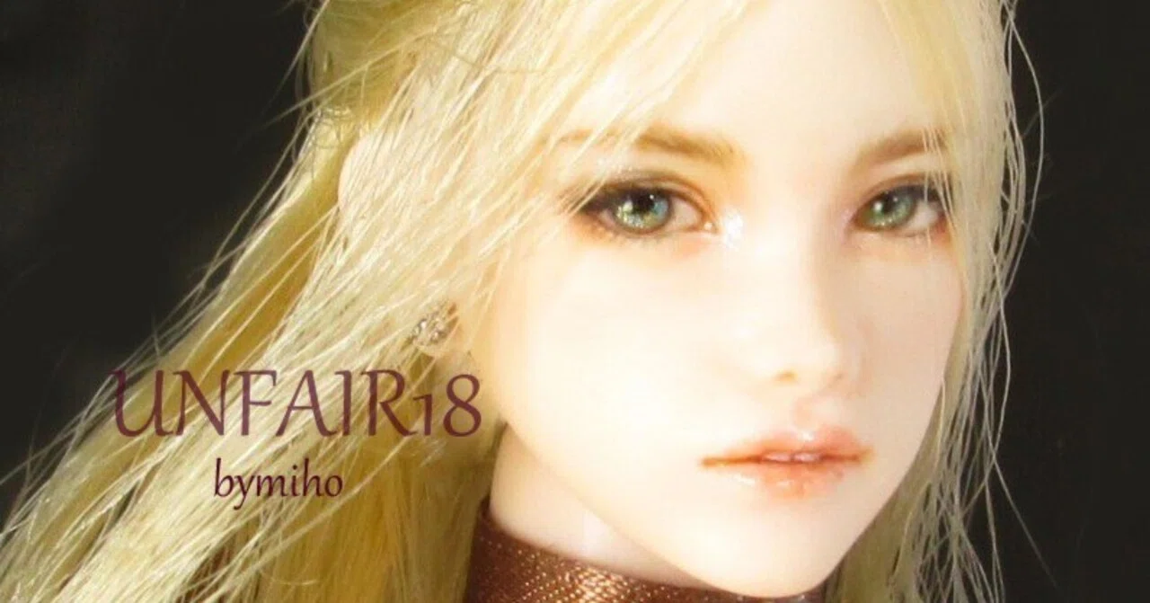 1/6カスタムドールヘッド☆UNFAIR18☆ bymiho☆うさちゃんエイト