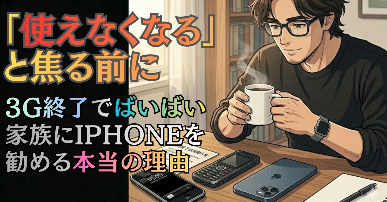 3G終了】「ケータイが使えなくなる」の罠と、親にAppleを勧める本当の 