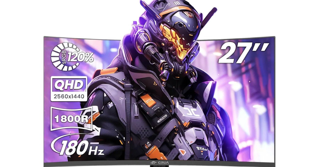 CRUA 27インチ WQHD 180Hz 湾曲ゲーミングモニター｜2560x1440解像度で