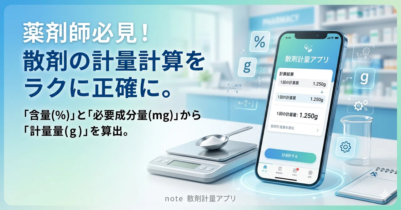 散剤計量アプリのアイキャッチ画像