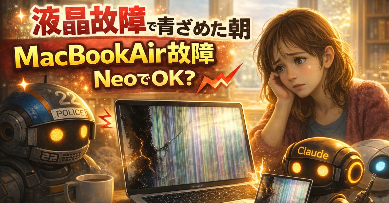 MacBookAirが1年2ヶ月で壊れた！Neoで代替品になるか検証｜もりあおな
