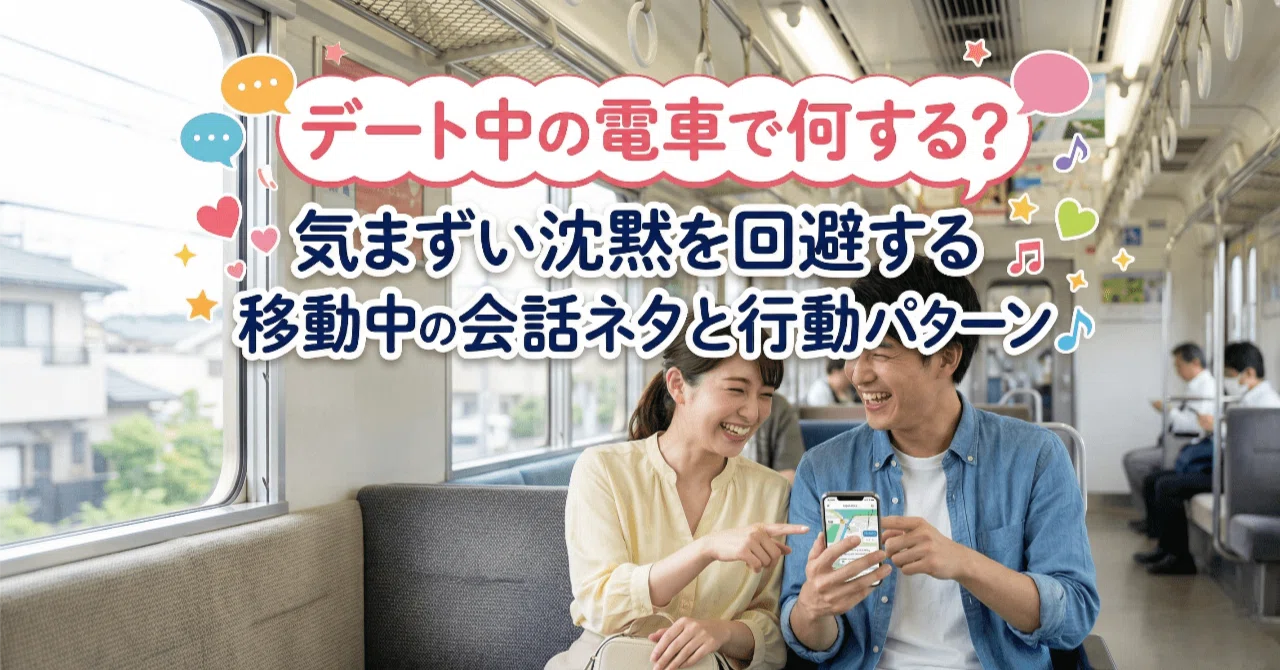 デート中の電車で何する?気まずい沈黙を回避する移動中の会話ネタと行動パターン|ヒロキ|恋愛研究所