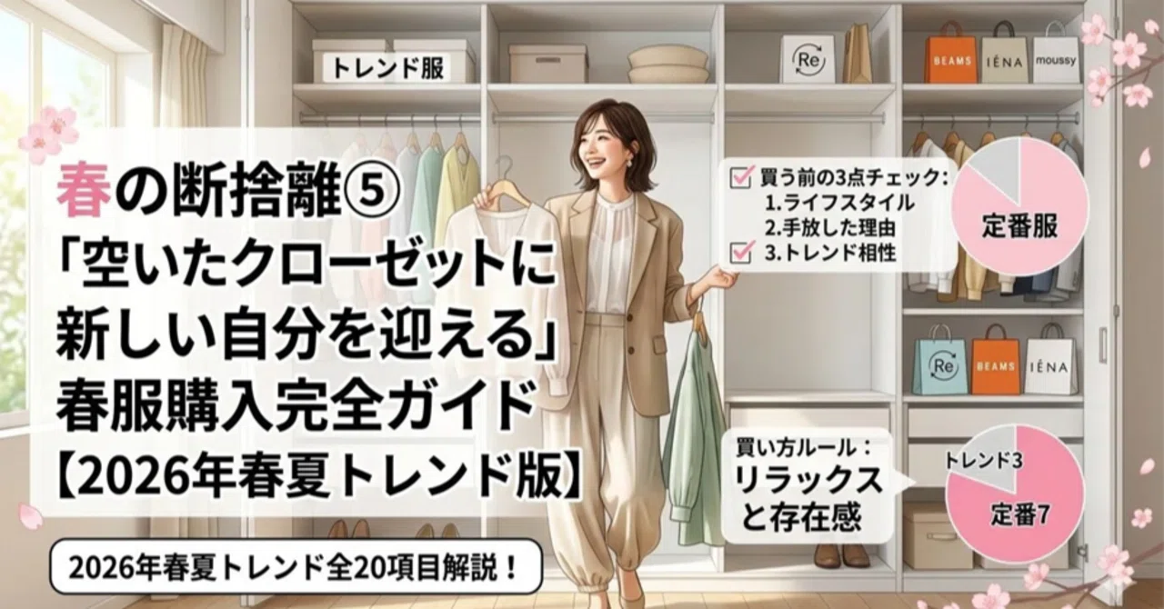 断捨離したのに、また同じ服を買ってしまう人へ。2026年春