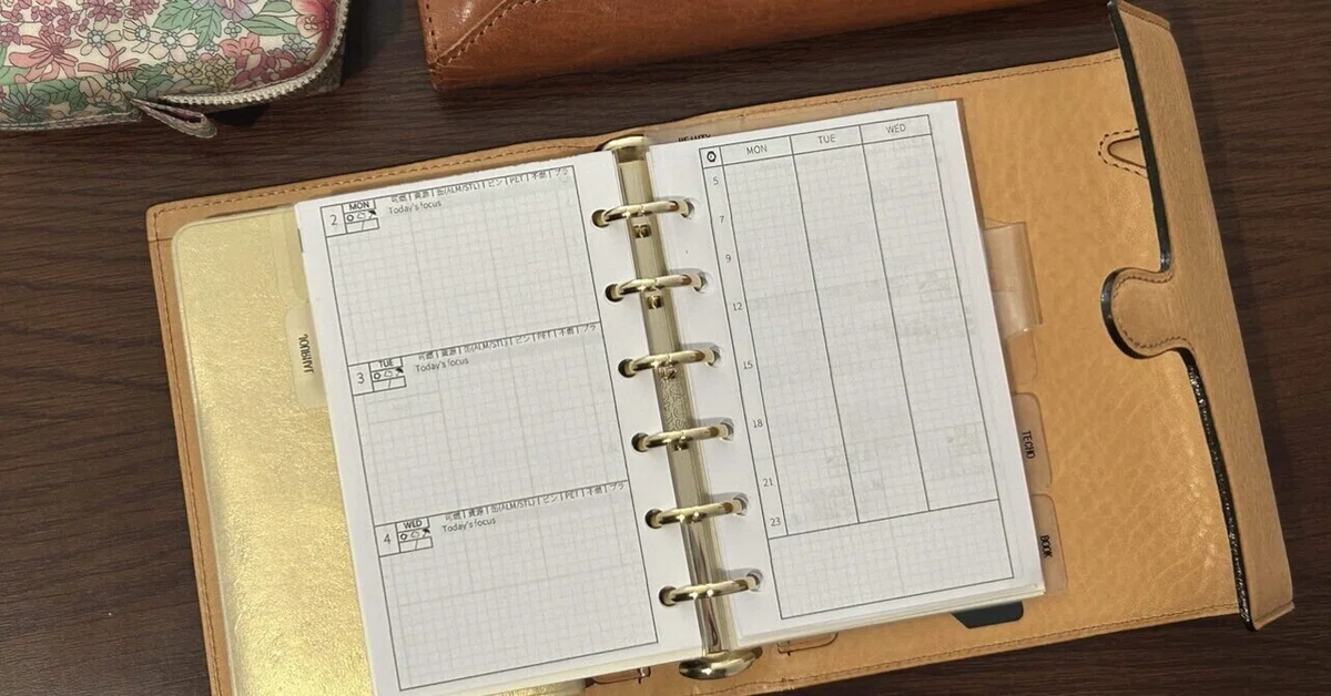 [Free DL] NM half weekly : 3 Days log Mini 6 (Self-made refill)｜nari ...