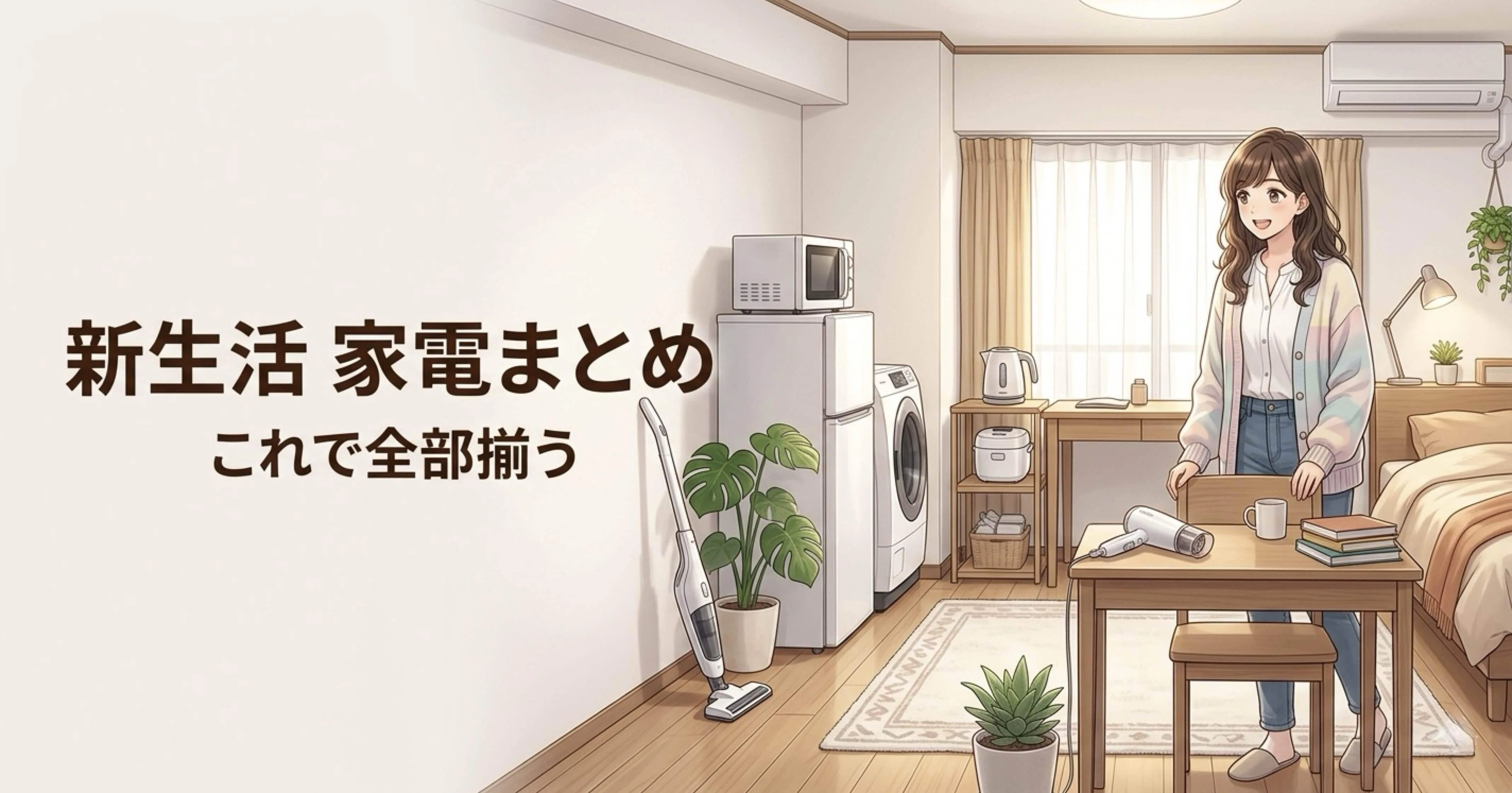 新生活に必要な家電まとめ｜とりあえずこれで揃うおすすめ7選｜おうち 