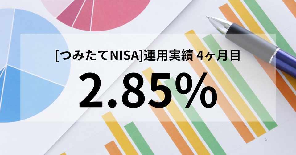 実績 4ヶ月目 米国株式インデックス S P500 で つみたてnisa 平凡でもできる最強の資産運用 平凡パパ 米国株 つみたてnisa Note