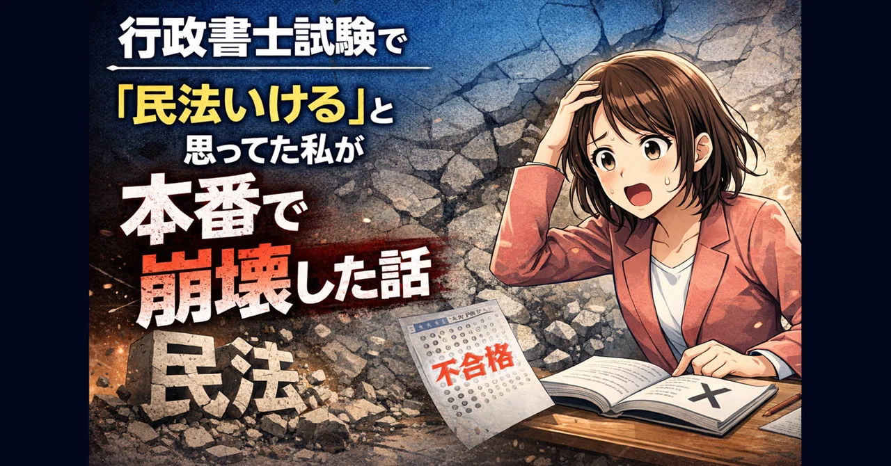 行政書士試験で「民法いける」と思ってた私が本番で崩壊した話｜ひろみん
