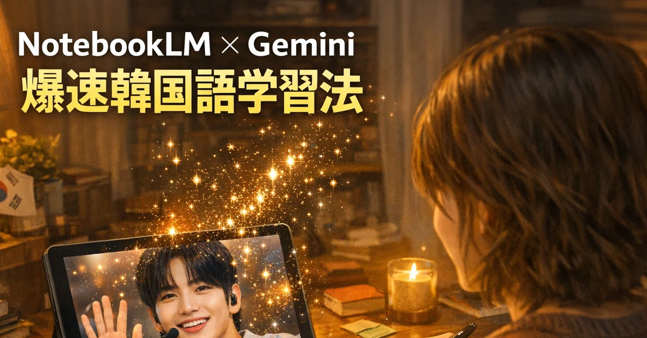 字幕待ち卒業】推しのVlogが最高の教材に！NotebookLM×Geminiで作る
