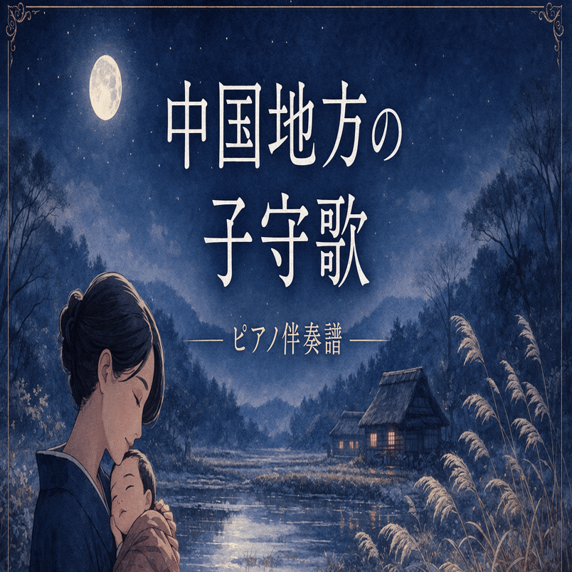 中国地方の子守歌｜レッスンで使えるピアノ伴奏譜｜喜香 Canzone Caffe