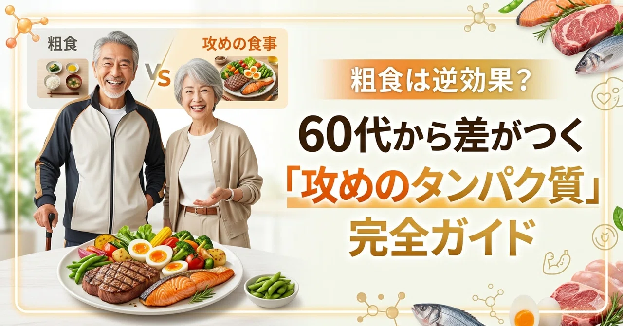 粗食は逆効果？60代から差がつく「攻めのタンパク質」完全ガイド｜HARMの法則～SEO対策で検索1位～