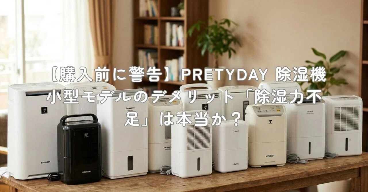 購入前に警告】PRETYDAY 除湿機 小型モデルのデメリット「除湿力不足