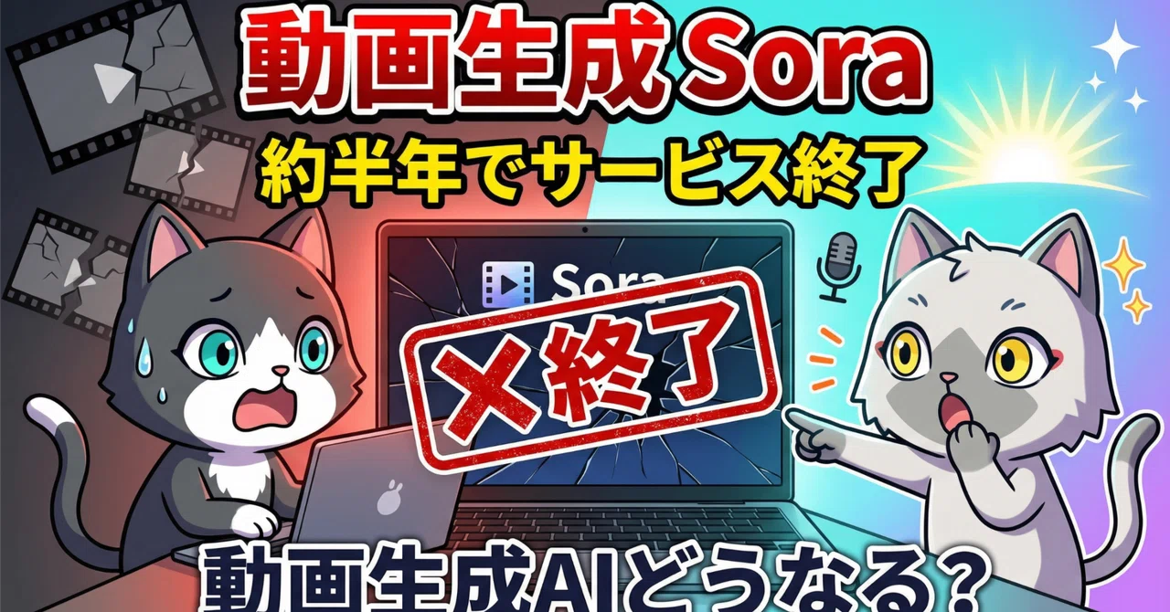 OpenAIの「Sora」が約半年でサービス終了