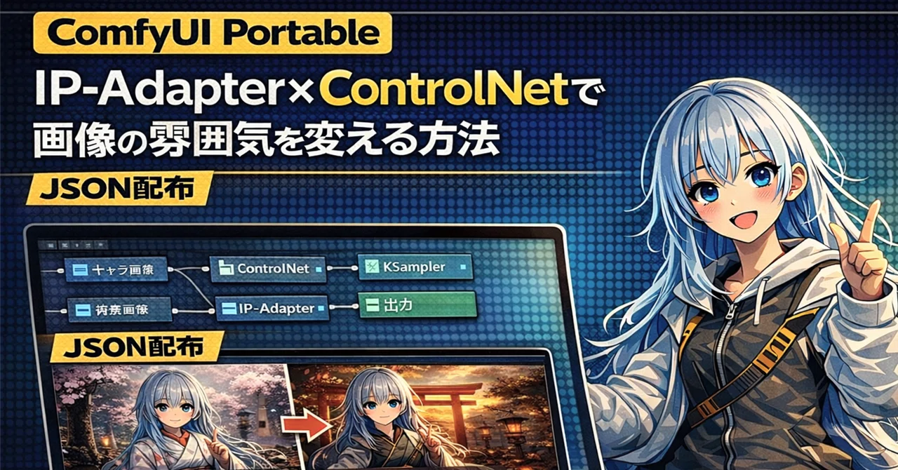 Controlnet Ip Adapter Image 【ComfyUI Portable】IP-Adapter×ControlNetで画像の雰囲気を変える方法(JSON配布)|ComfyUI備忘録