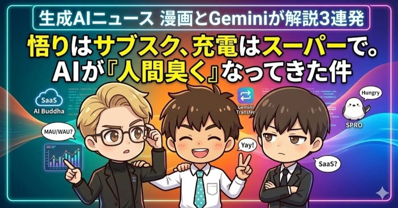 Generative AI News: Three-Part Commentary by Manga and Gemini