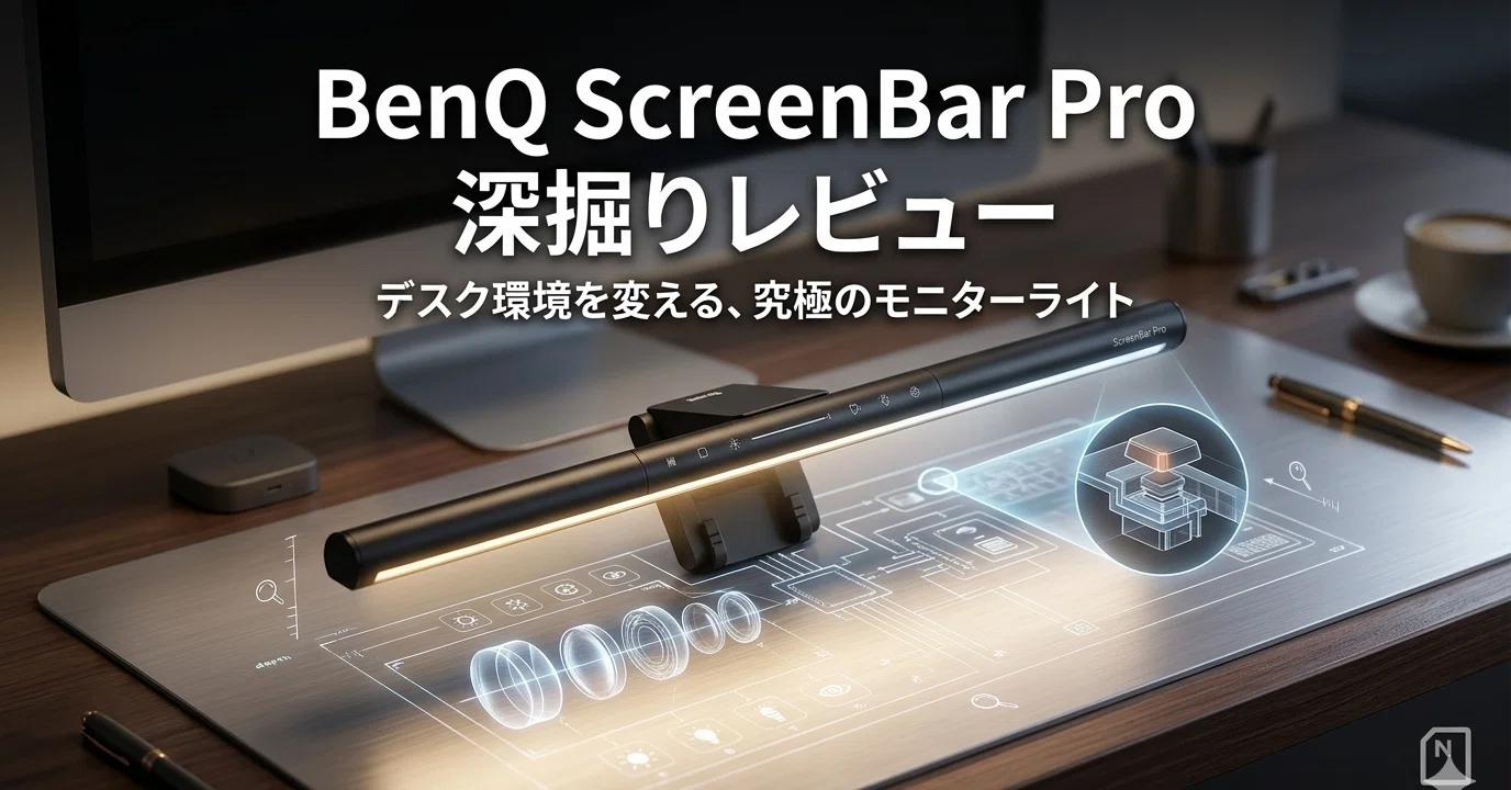 BenQ ScreenBar Pro 深掘りレビュー｜「人感センサー自動ON/OFF×85cm