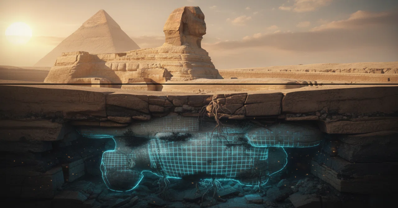 The Mystery Beneath Giza: Italian Researcher Claims a Second Sphinx ...