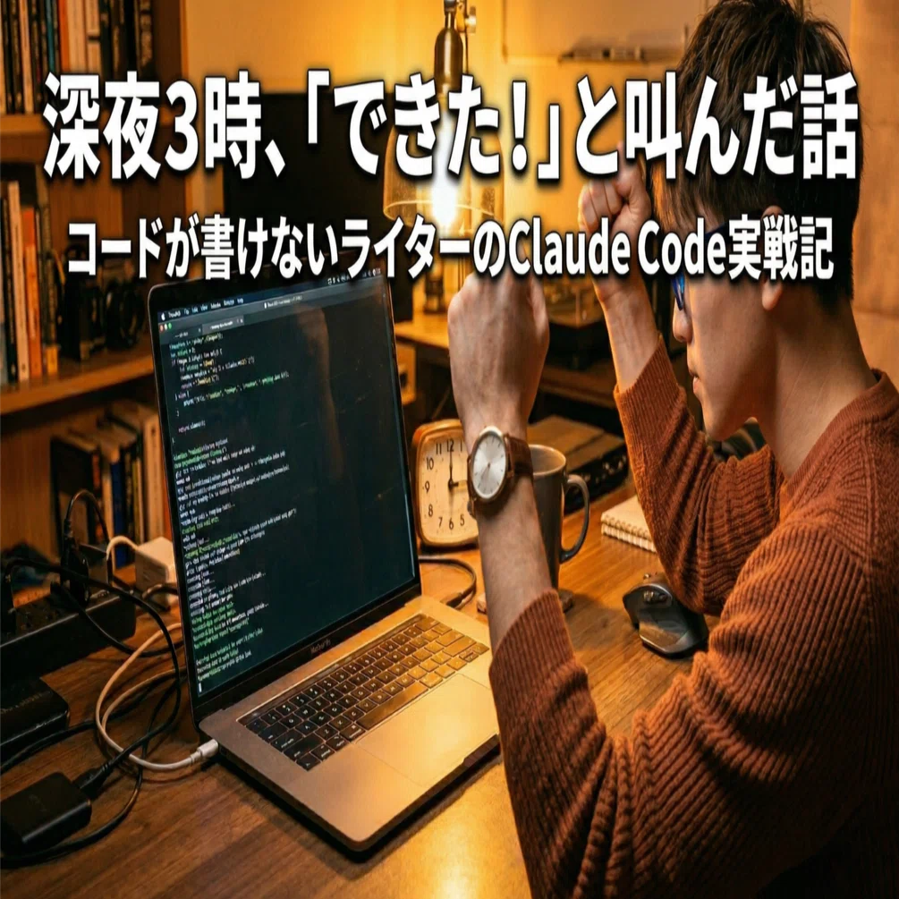 深夜3時、「できた！」と叫んだ話—コードが書けないライターのClaude