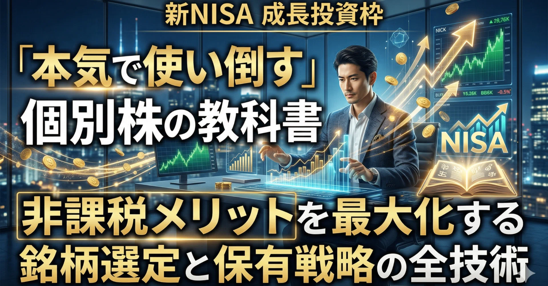 新NISAの成長投資枠を「本気で使い倒す」個別株の教科書：非課税