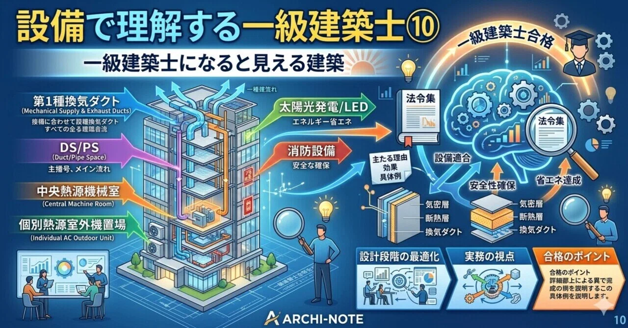 設備で理解する一級建築士⑩一級建築士になると見える建築｜IKKI｜一級