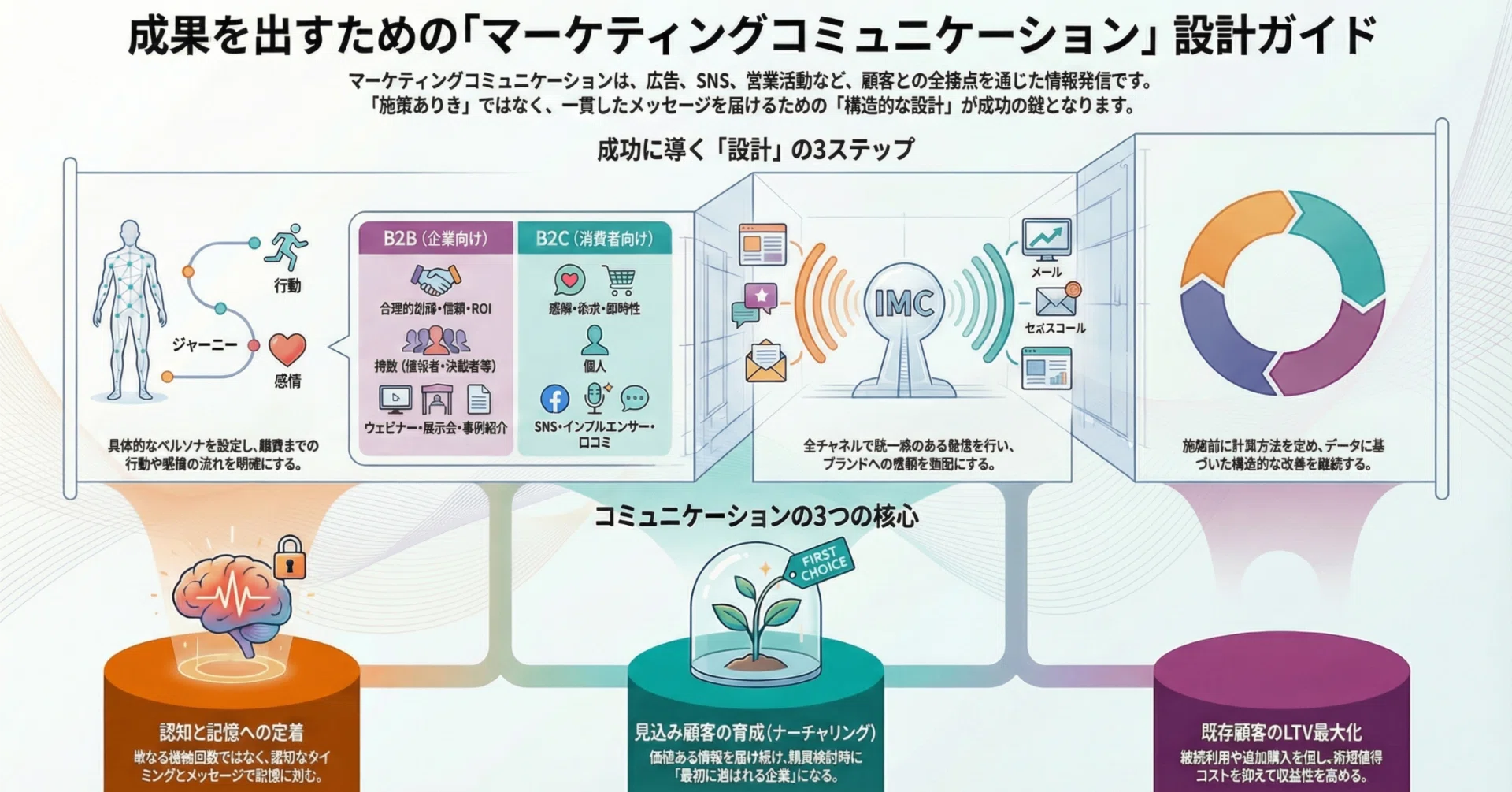 マーケティングコミュニケーションとは？設計の手順と実践で使える手法