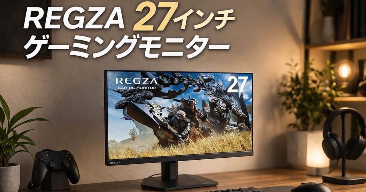 REGZA ゲーミングモニター 27インチ おまけデスクライト TVS REGZA初のゲーミングモニター、27型WQHD/23.8型フルHDモデルが発売