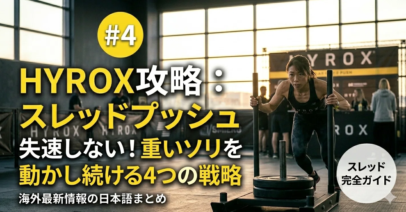 攻略】HYROXの難所「スレッドプッシュ」で失速しないための4つの戦略 