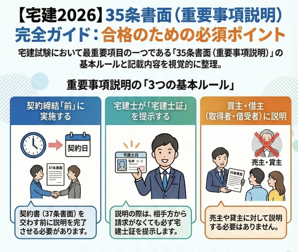 超有料級☆宅建2026】35条書面（重要事項説明）を全部まとめました｜初