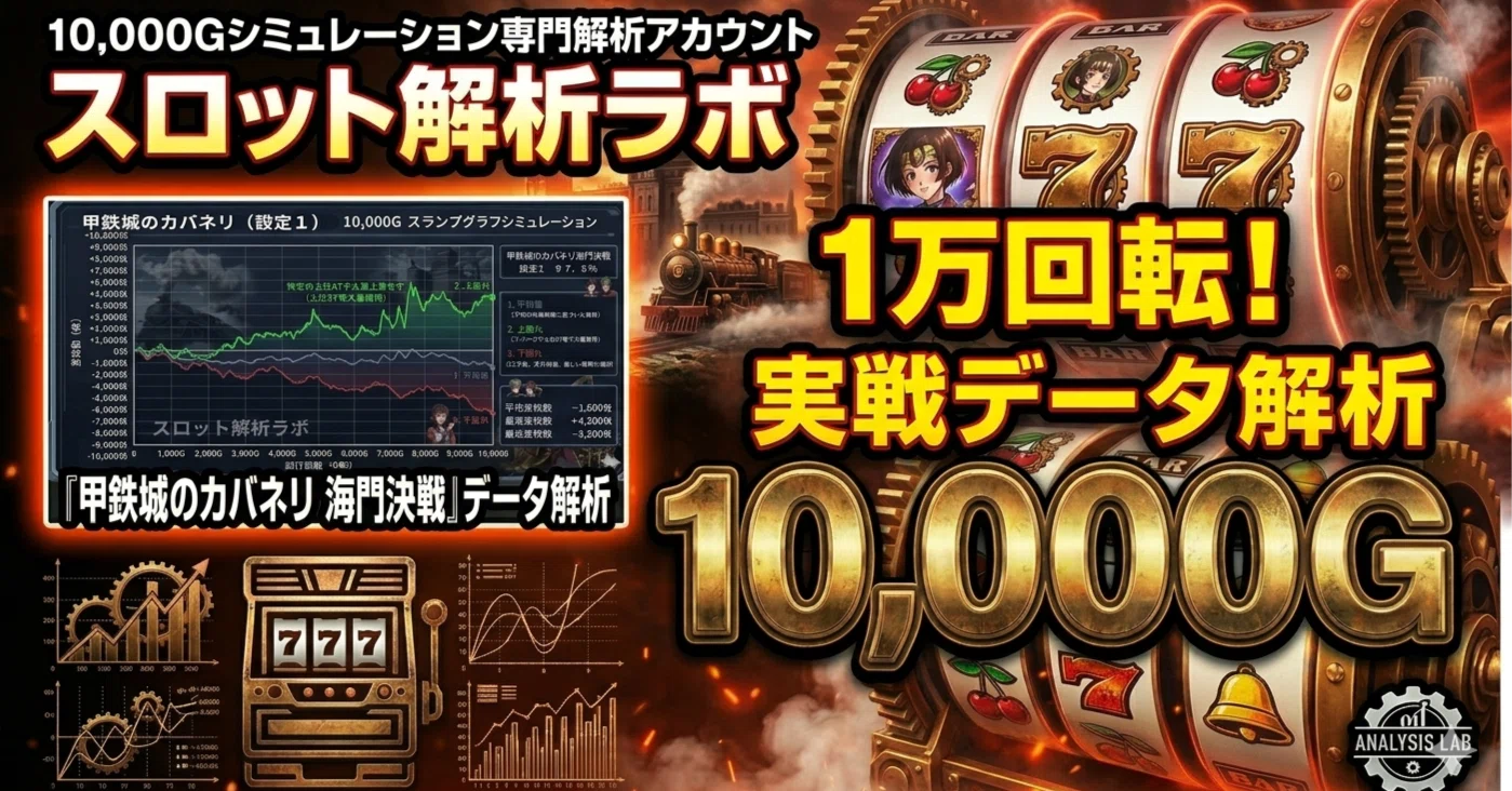 無料公開】甲鉄城のカバネリ 海門決戦 全設定 10,000Gスランプグラフ