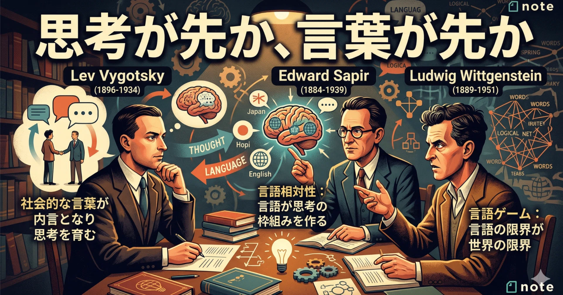 思考が先か、言葉が先か」考えてみたら深かったー3人の哲学者と考え