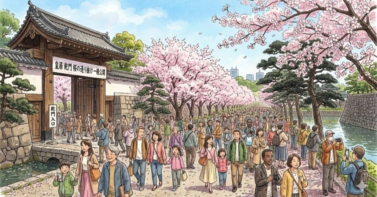 桜の開花に合わせた皇居乾通り一般公開 ｜川北 裕之
