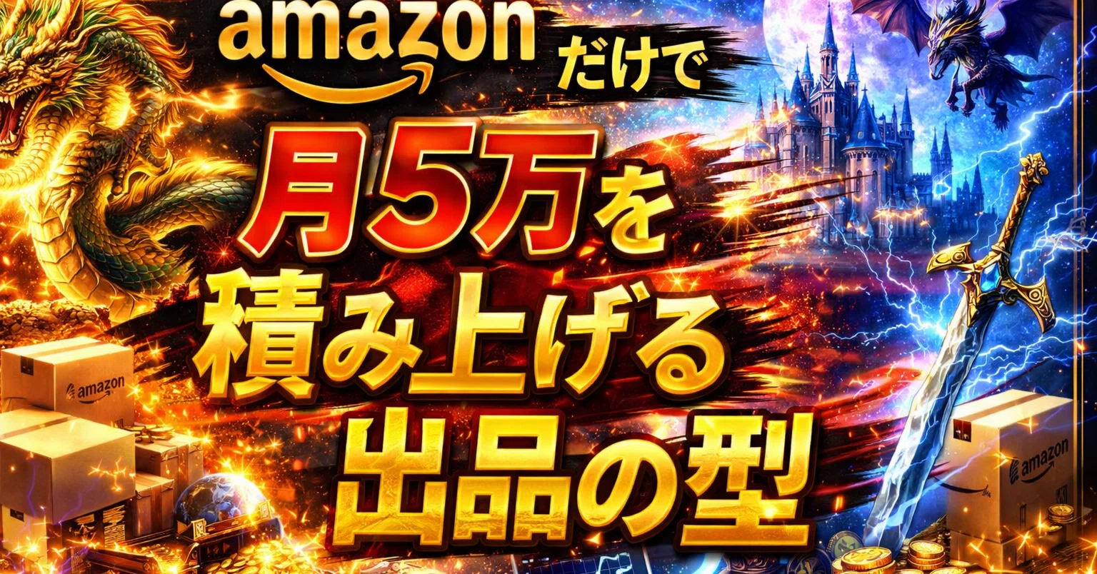 Amazonだけで月5万を積み上げる出品の型｜はなっぷ｜noteで広める現代 