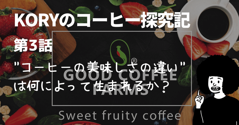 KORYのコーヒー探究記 第3話 コーヒーの美味しさの違いは何によって生まれるか？