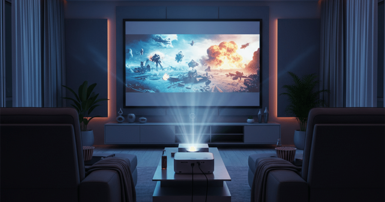 自宅で映画館‼️プロジェクター＆スクリーン 自宅が映画館に！初心者から本格派まで満足できる「自立式
