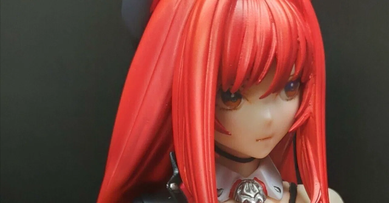 ガレージキット硫黄泉さん原型のNIKKEラピ・レッドフードの制作画像