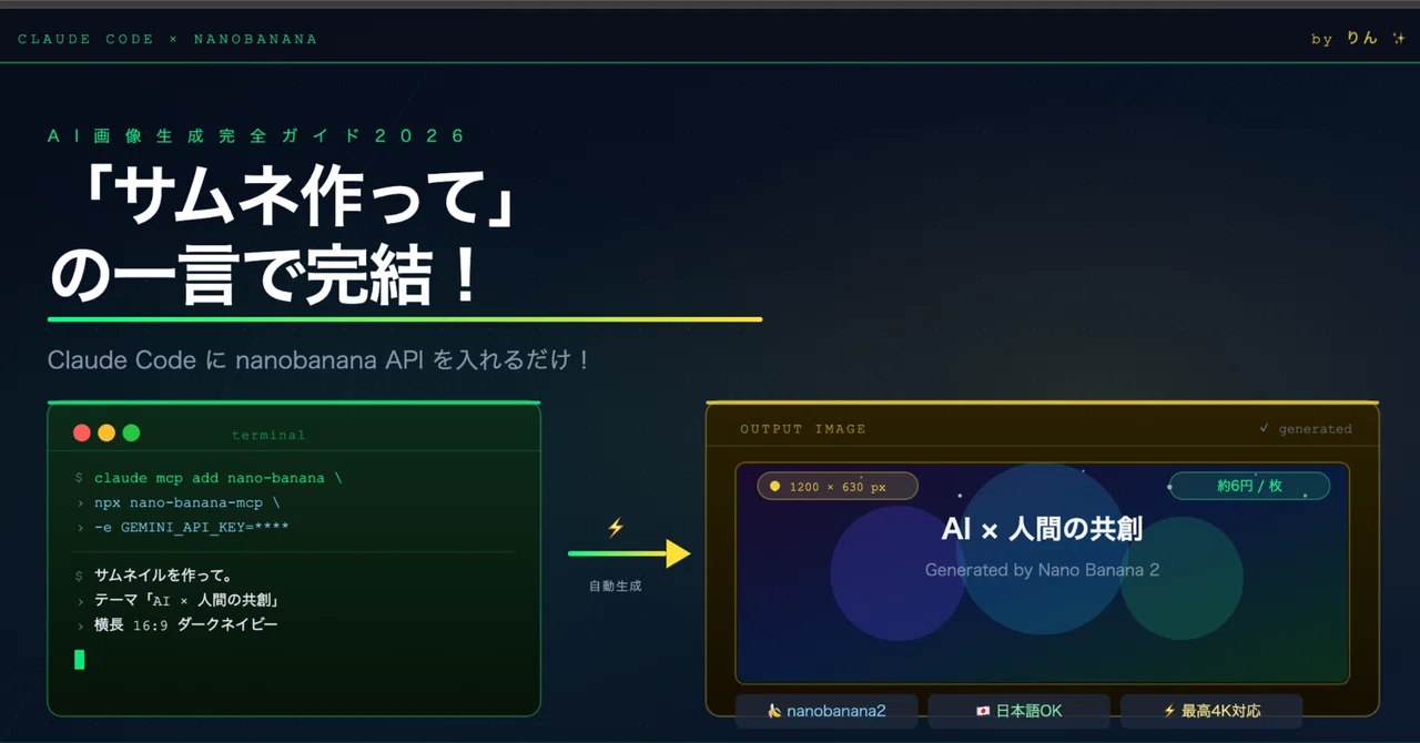 Claude Codeでnanobanana APIを使う方法 ｜AI教室 Link Lab