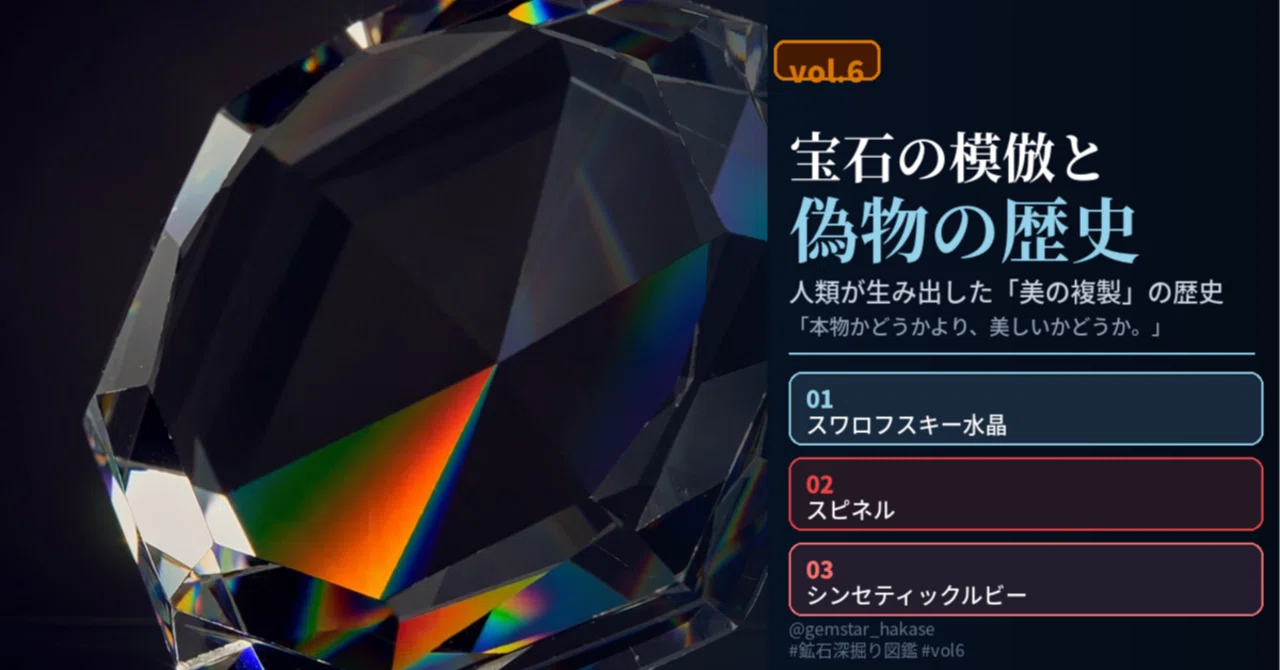 宝石の模倣と偽物ガラス・誤認・合成......「本物」って、なんだろう 
