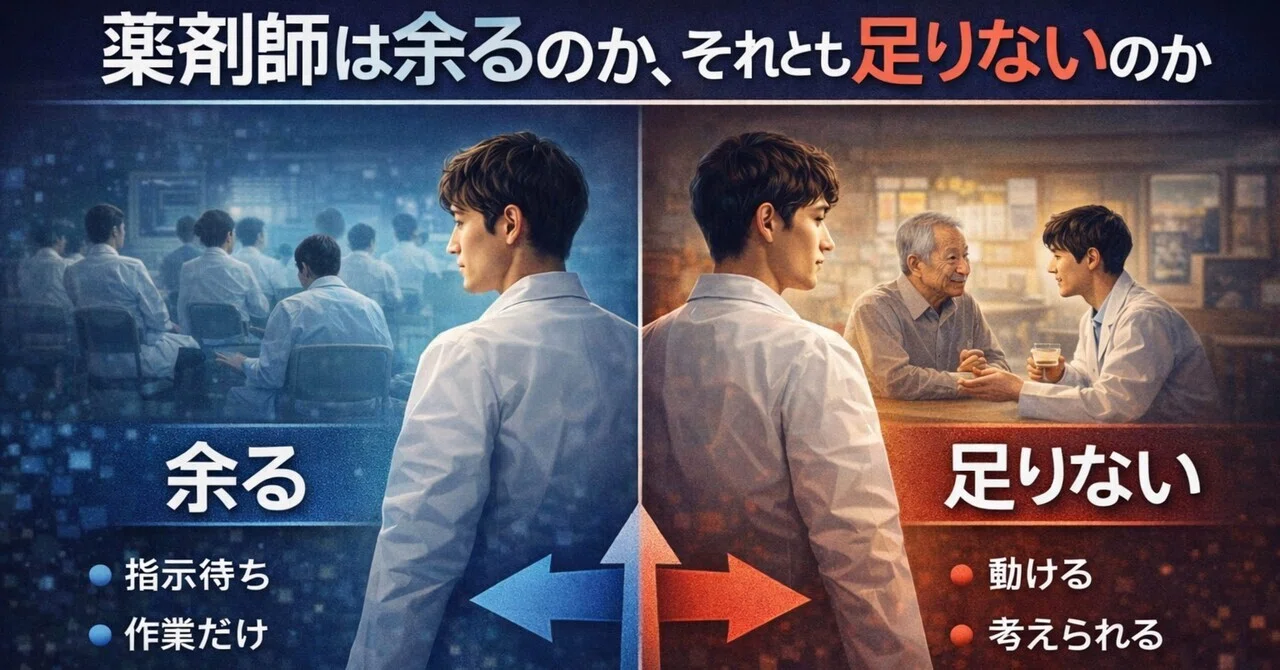 AI時代に薬剤師は余るのか、それとも足りないのか| 🧠脳筋薬剤師|身体と現実を整える