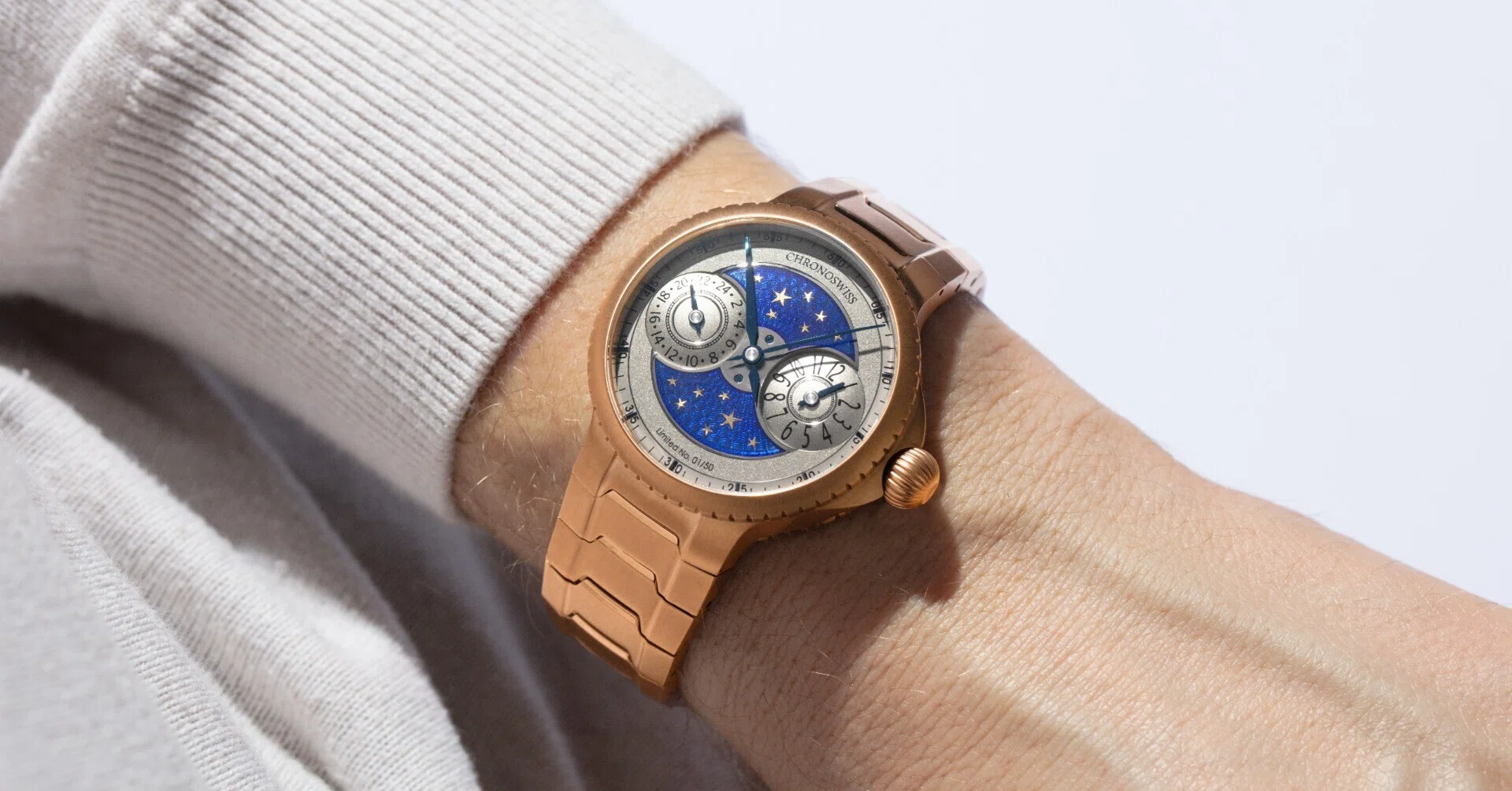 2026 New Model Pulse GMT Enamel Sky Gold CH-4221REM-GRBL