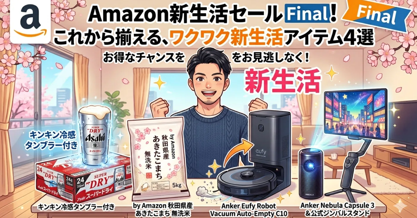 Amazon新生活セールFinal】ワクワク新生活アイテム4選！ お得な