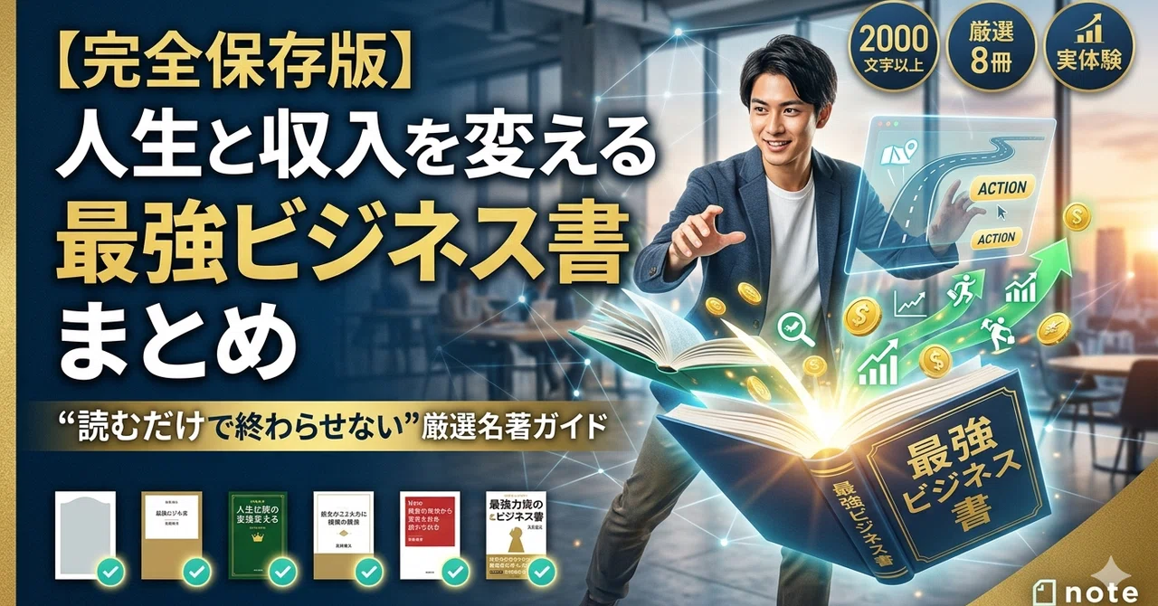 完全保存版】人生と収入を変える最強ビジネス書まとめ｜“読むだけで