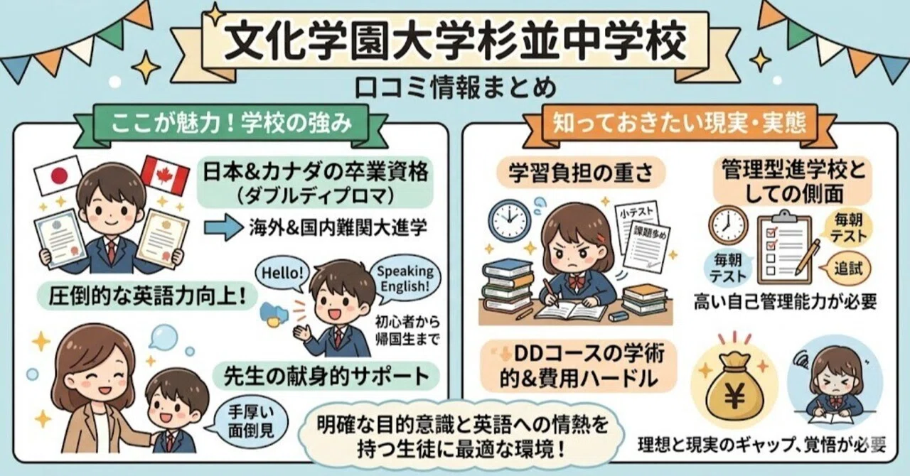 口コミ情報】文化学園大学杉並中学校：「英語が好き」だけでは通用
