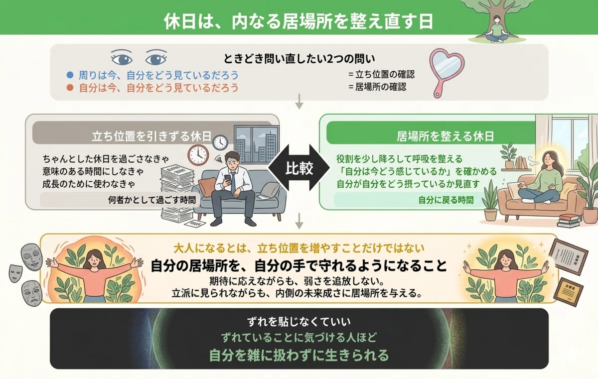 立ち位置はあるのに、居場所がないと感じる人へ|座長【休日の男】