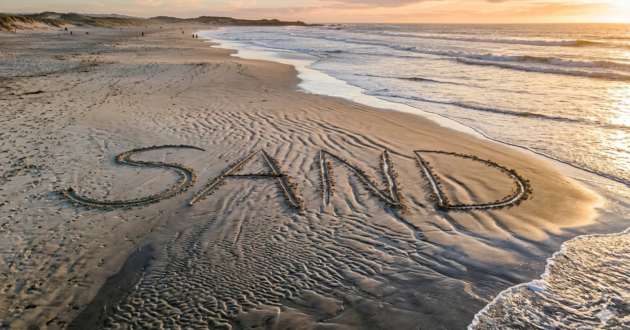[Prompt Distribution] Letters left on the beach after the tide recedes ...