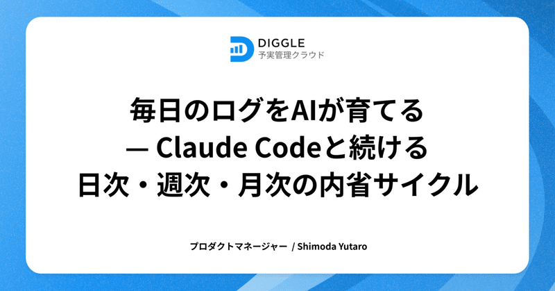 毎日のログをAIが育てる—Claude Codeと続ける日次・週次・月次の内省サイクル
